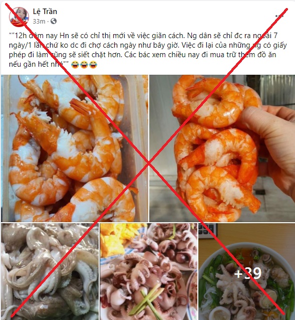 Hà Nội phản bác thông tin người dân chỉ được ra ngoài 7 ngày/1 lần